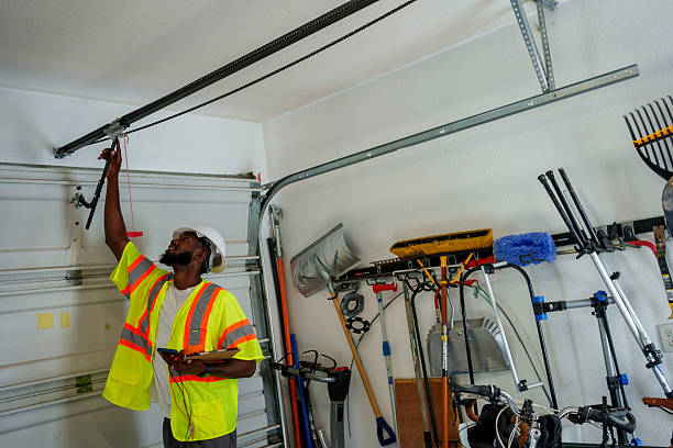 Professional Garage Door technician working in Violet, LA
